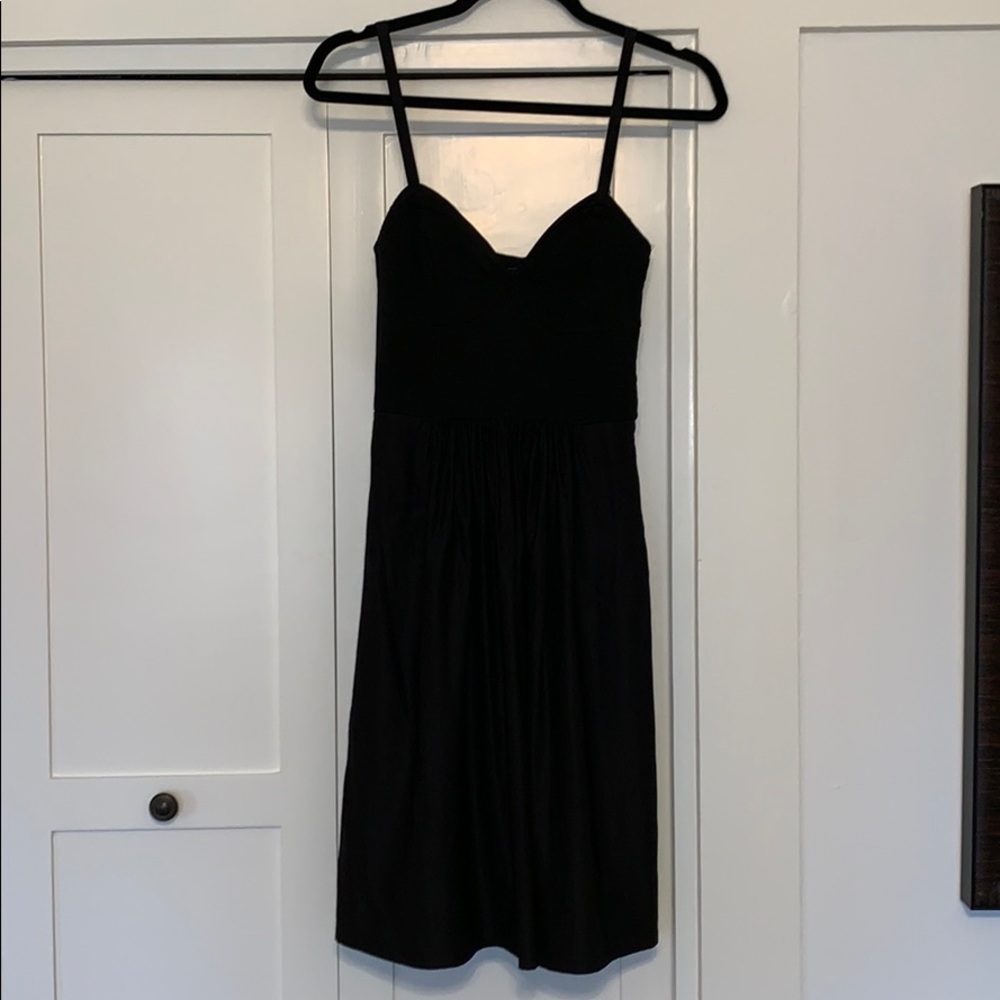 BCBG Maxazria Black Bodice Slip Dress Silk Skirt